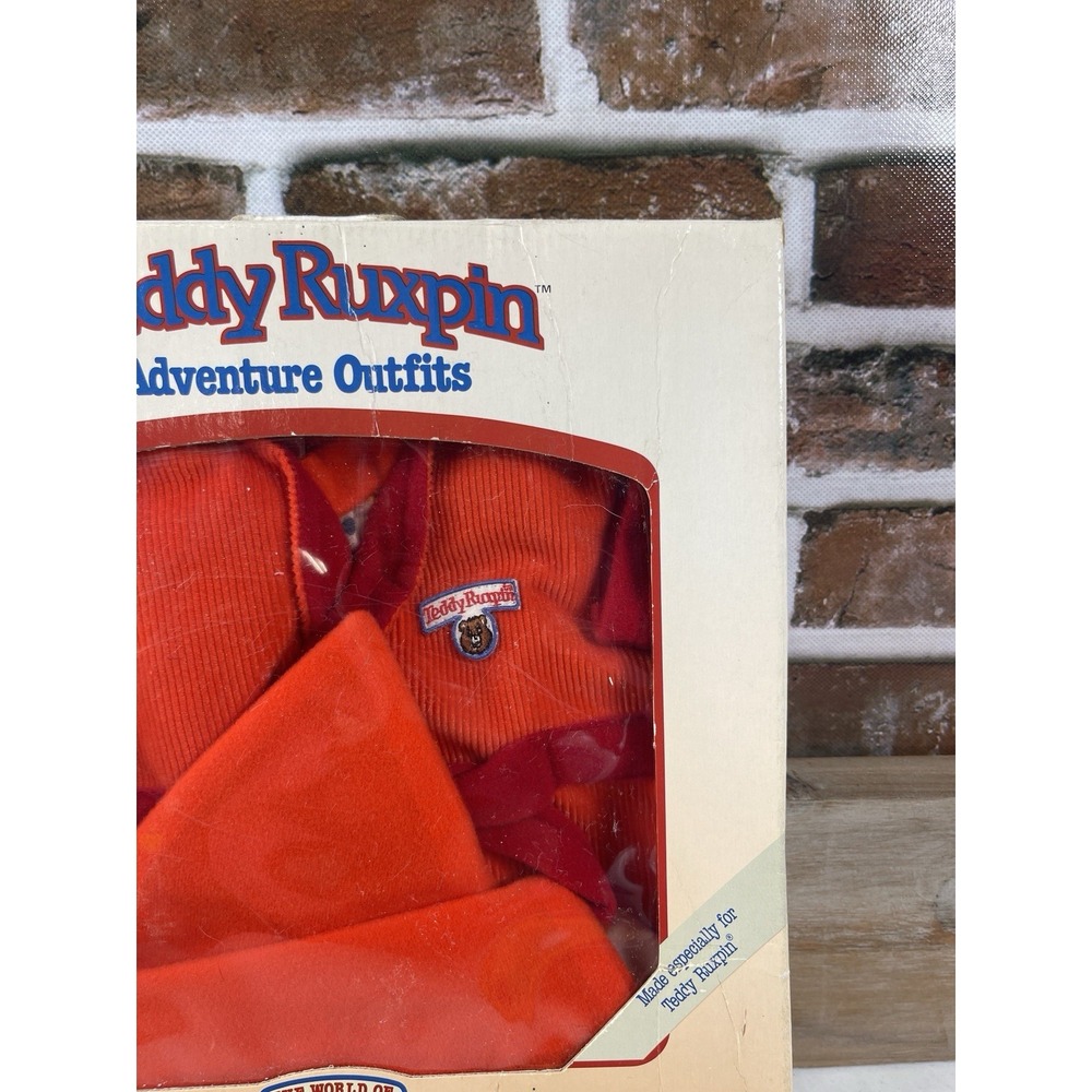 Worlds of Wonder Teddy Ruxpin Adventure Sleepwear Set Red Boxed 1986 - Picture 7 of 15